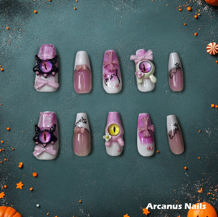 Bewitched Bloom Handmade Press On Nails - Arcanus Nails
