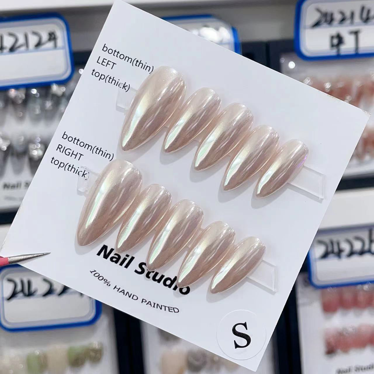 Luminous Veil Handmade Press On Nails - Arcanus Nails