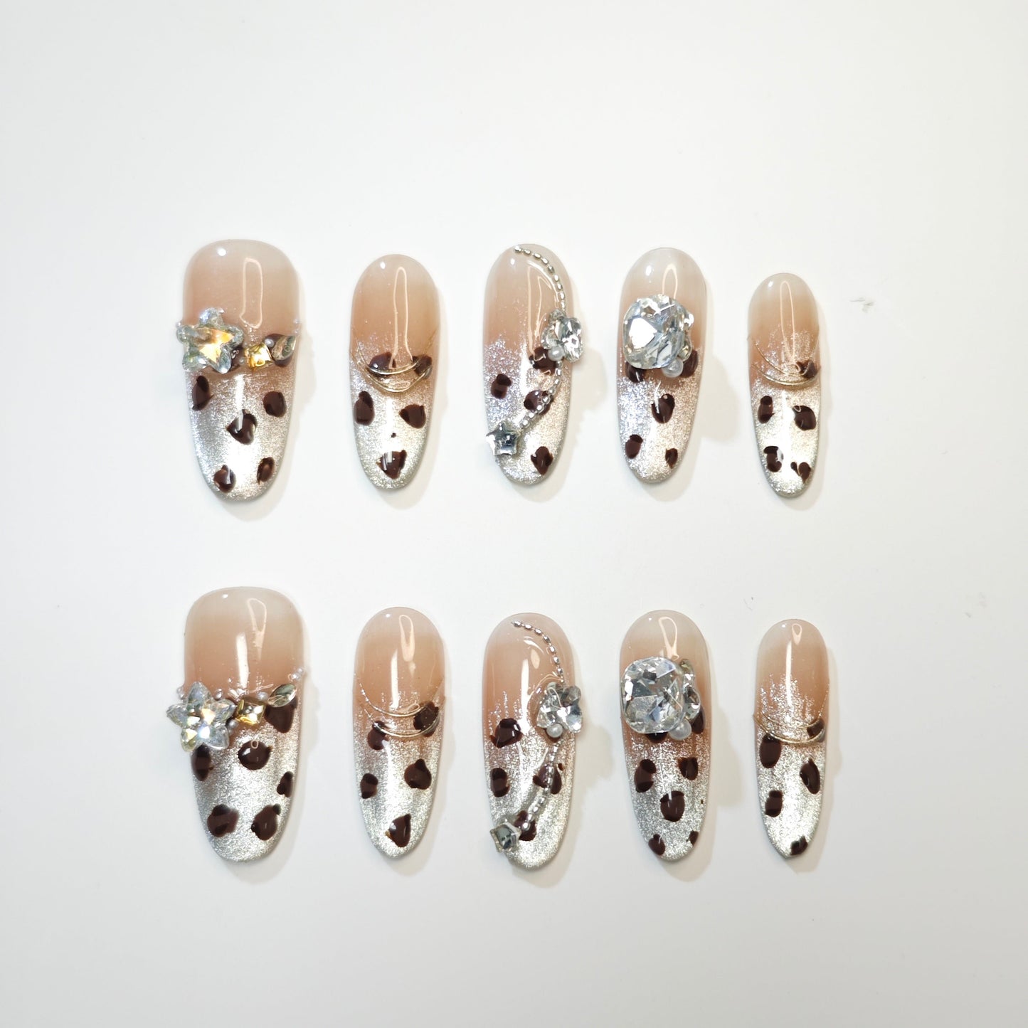 Golden Cheetah Luxe Handmade Press On Nails - Arcanus Nails