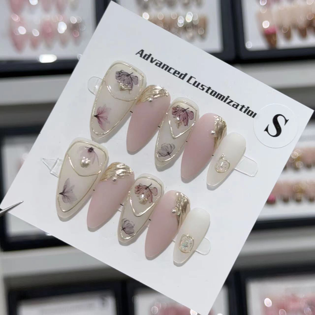Blooming Aura Handmade Press On Nails - Arcanus Nails
