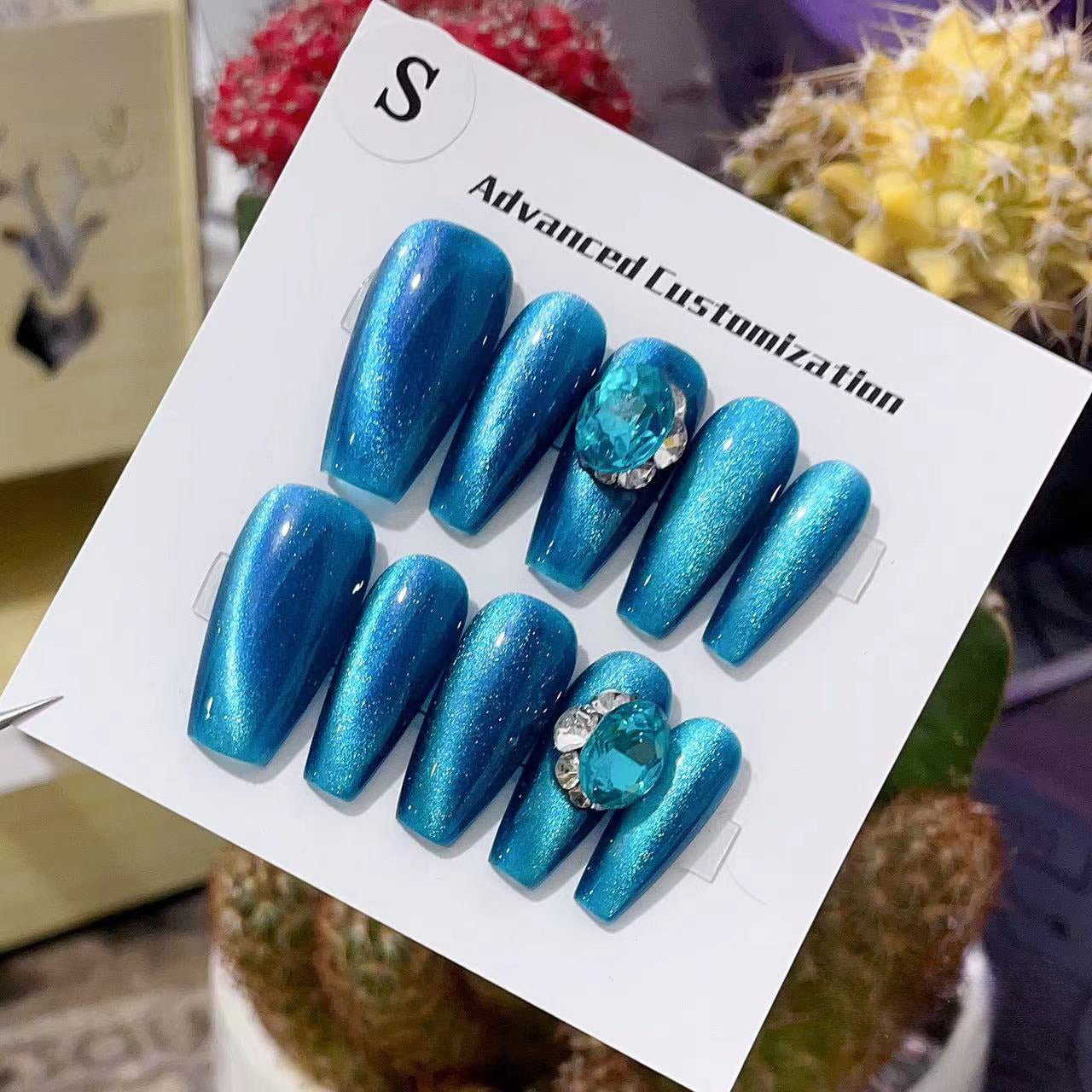 Aqua Majesty Handmade Press On Nails - Arcanus Nails