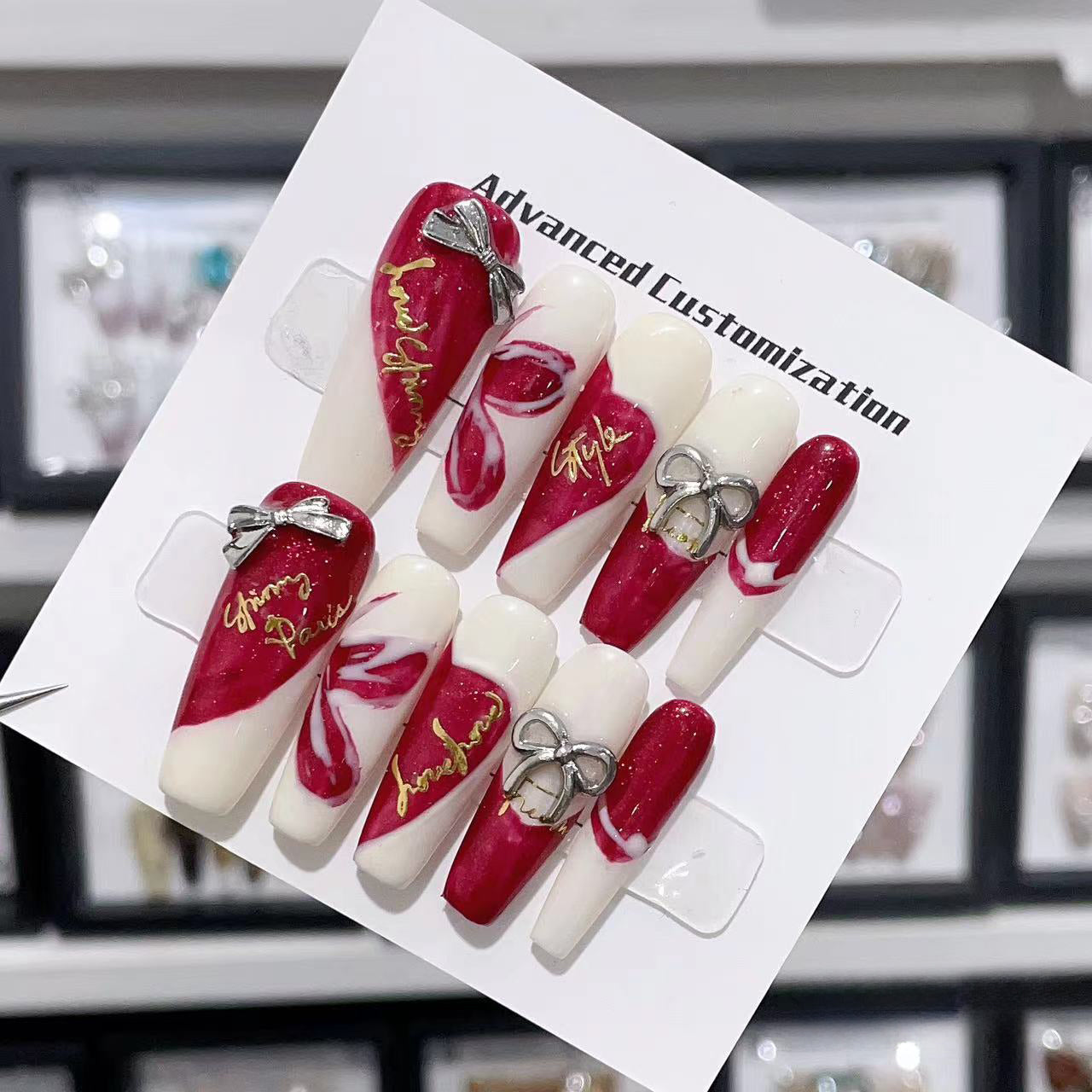 Parisian Romance Handmade Press On Nails - Arcanus Nails