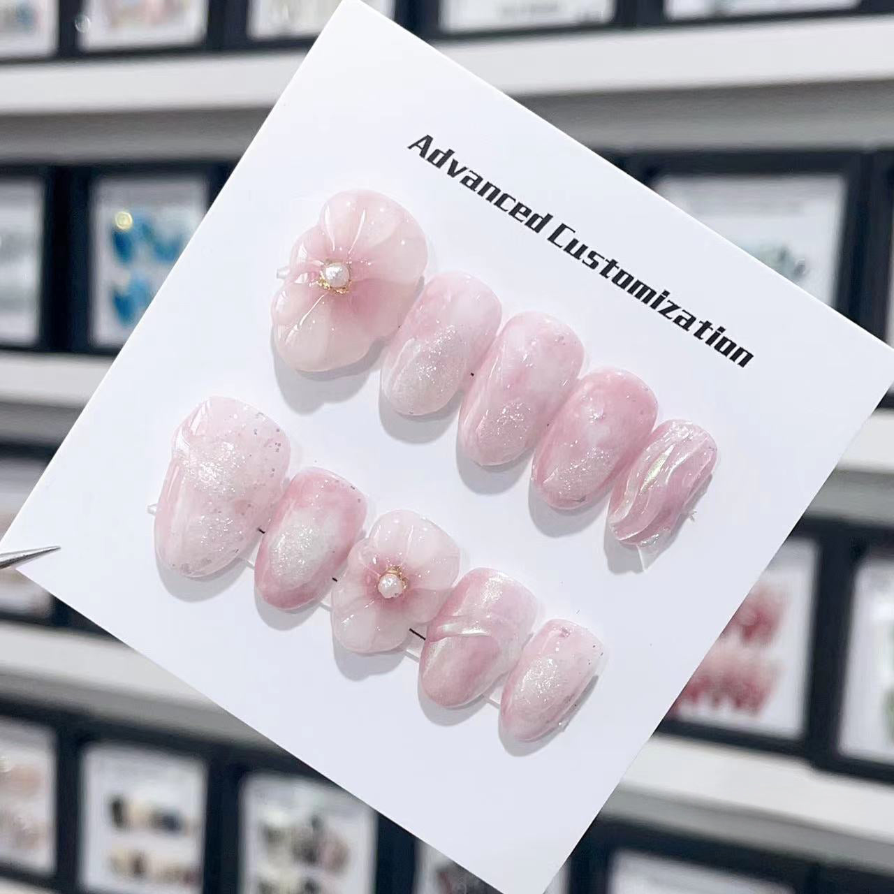 Petal Mist Handmade Press On Nails - Arcanus Nails