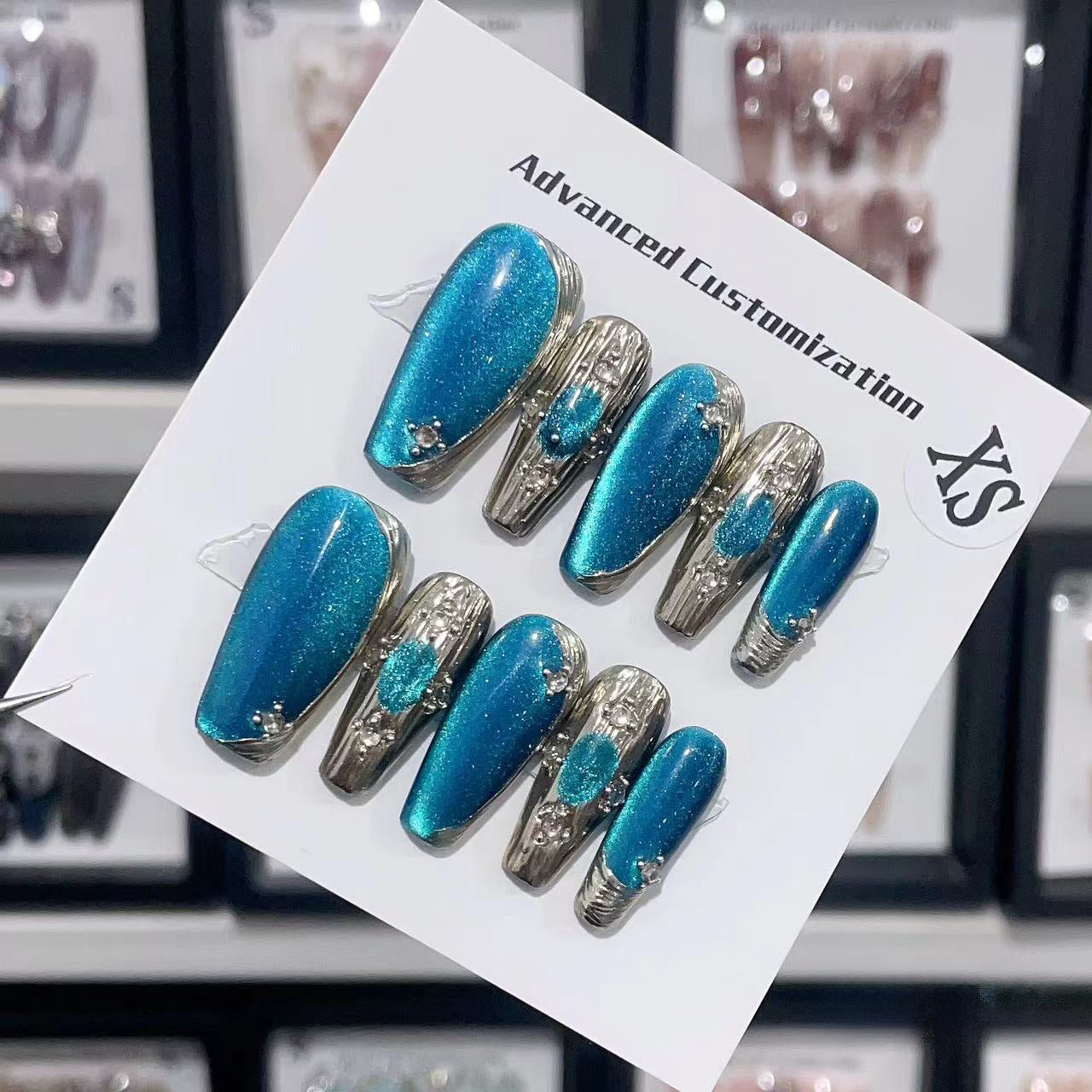 Danube Elegance Handmade Press On Nails - Arcanus Nails