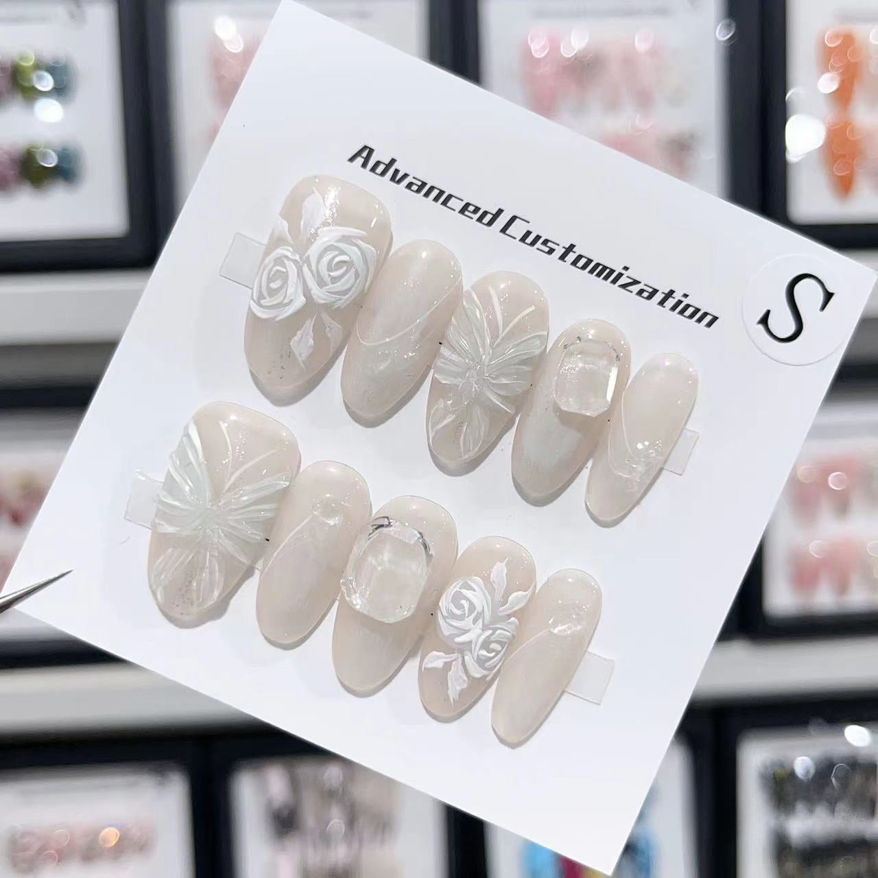 Ethereal Grace Handmade Press On Nails - Arcanus Nails