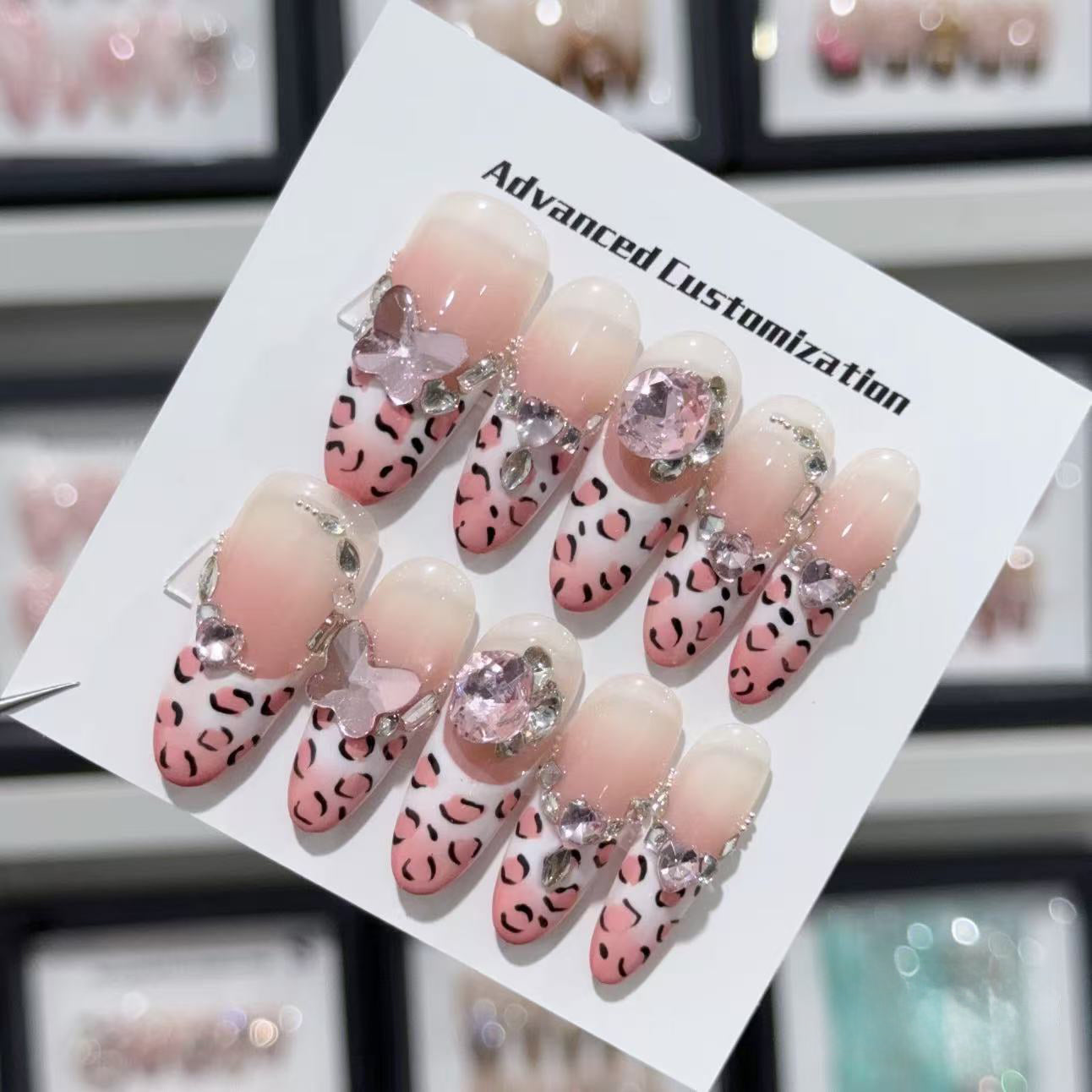 Blush Panther Handmade Press On Nails - Arcanus Nails