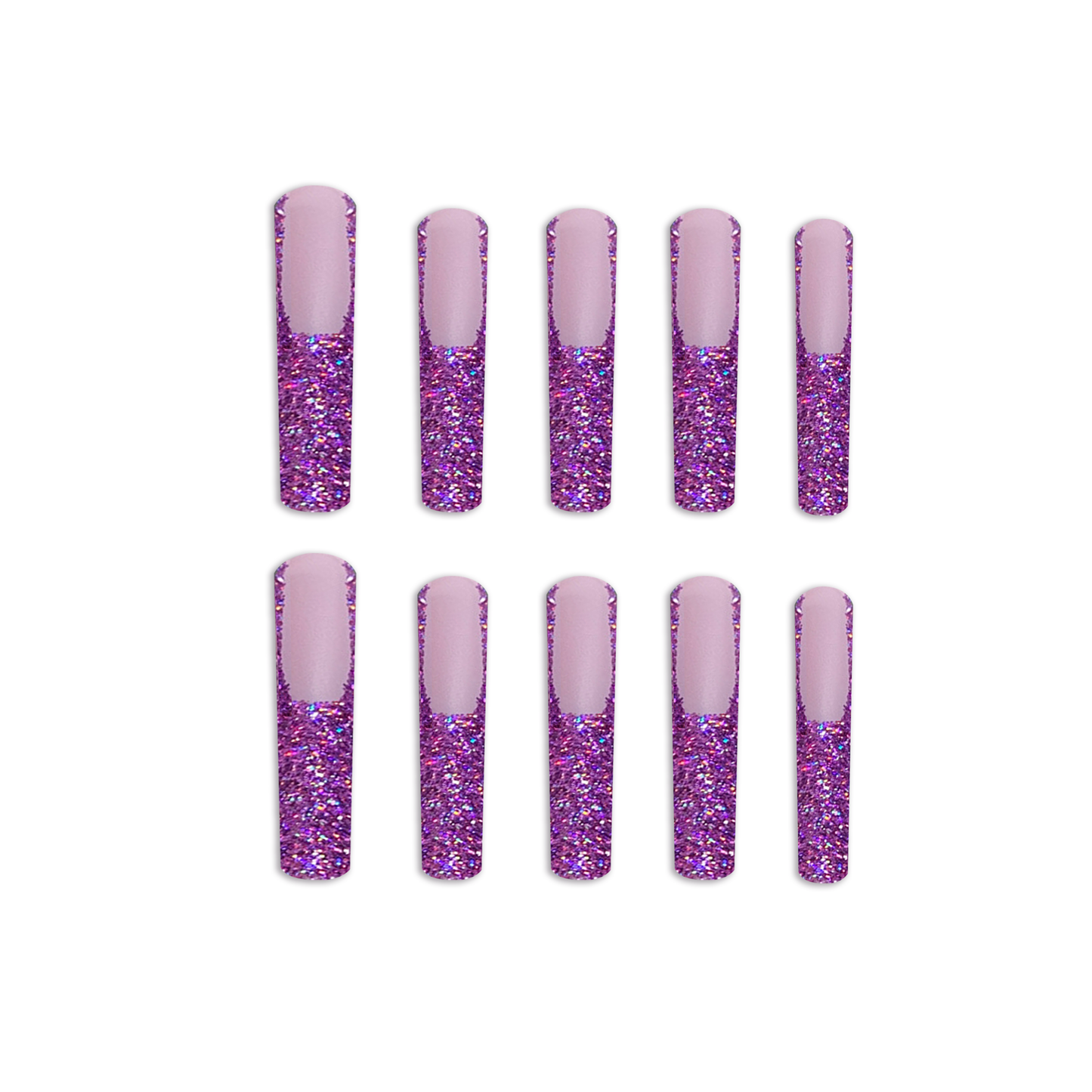 Sparkling Lavender Dream Handmade Press On Nails - Arcanus Nails