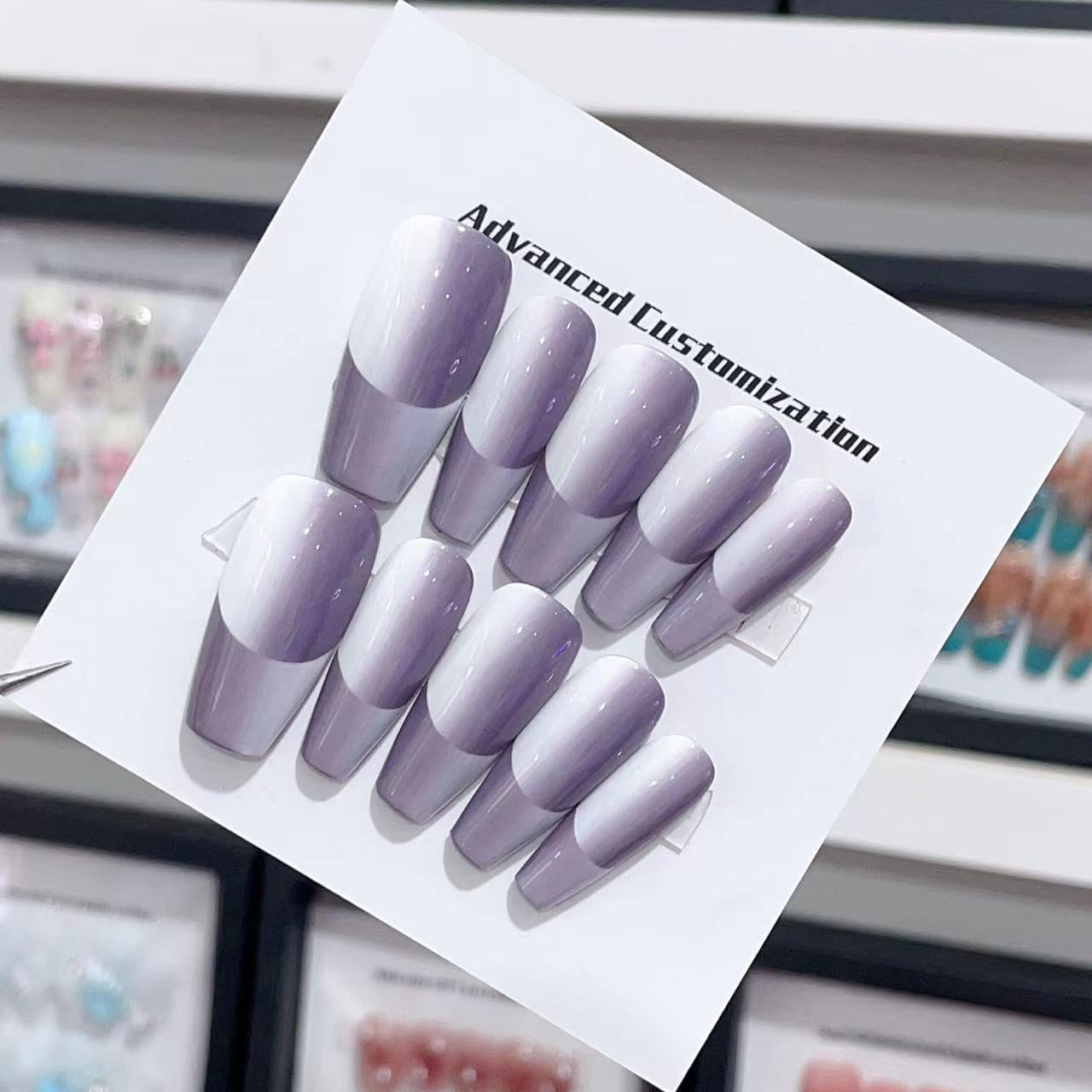 Lilac Veil Elegance Handmade Press On Nails - Arcanus Nails