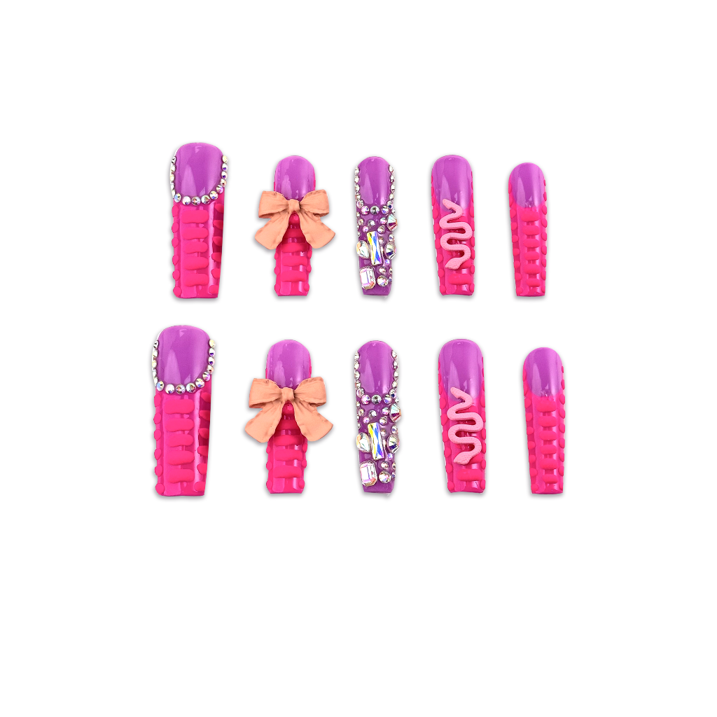 Rosy Barbie Handmade Press On Nails - Arcanus Nails