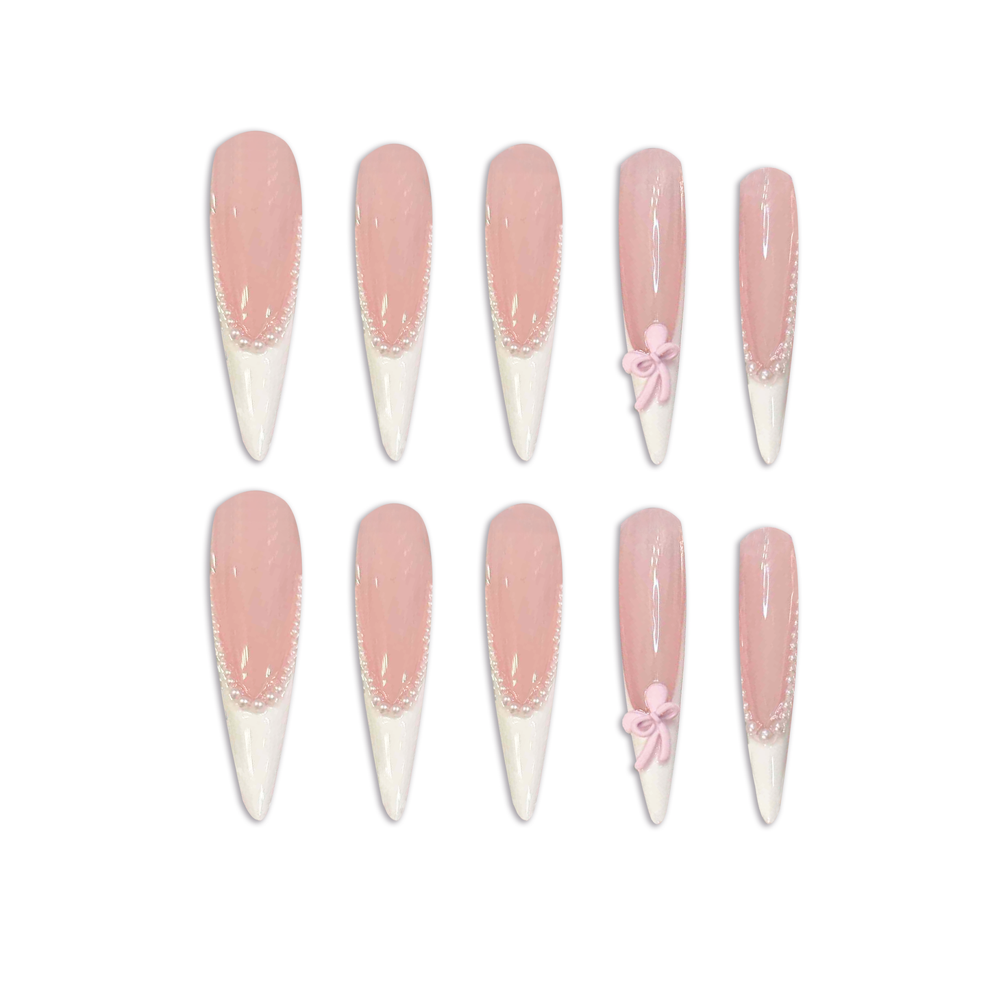 Pink Blossom Delight Handmade Press On Nails - Arcanus Nails