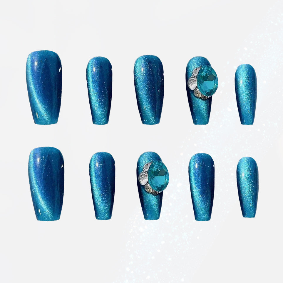 Aqua Majesty Handmade Press On Nails - Arcanus Nails