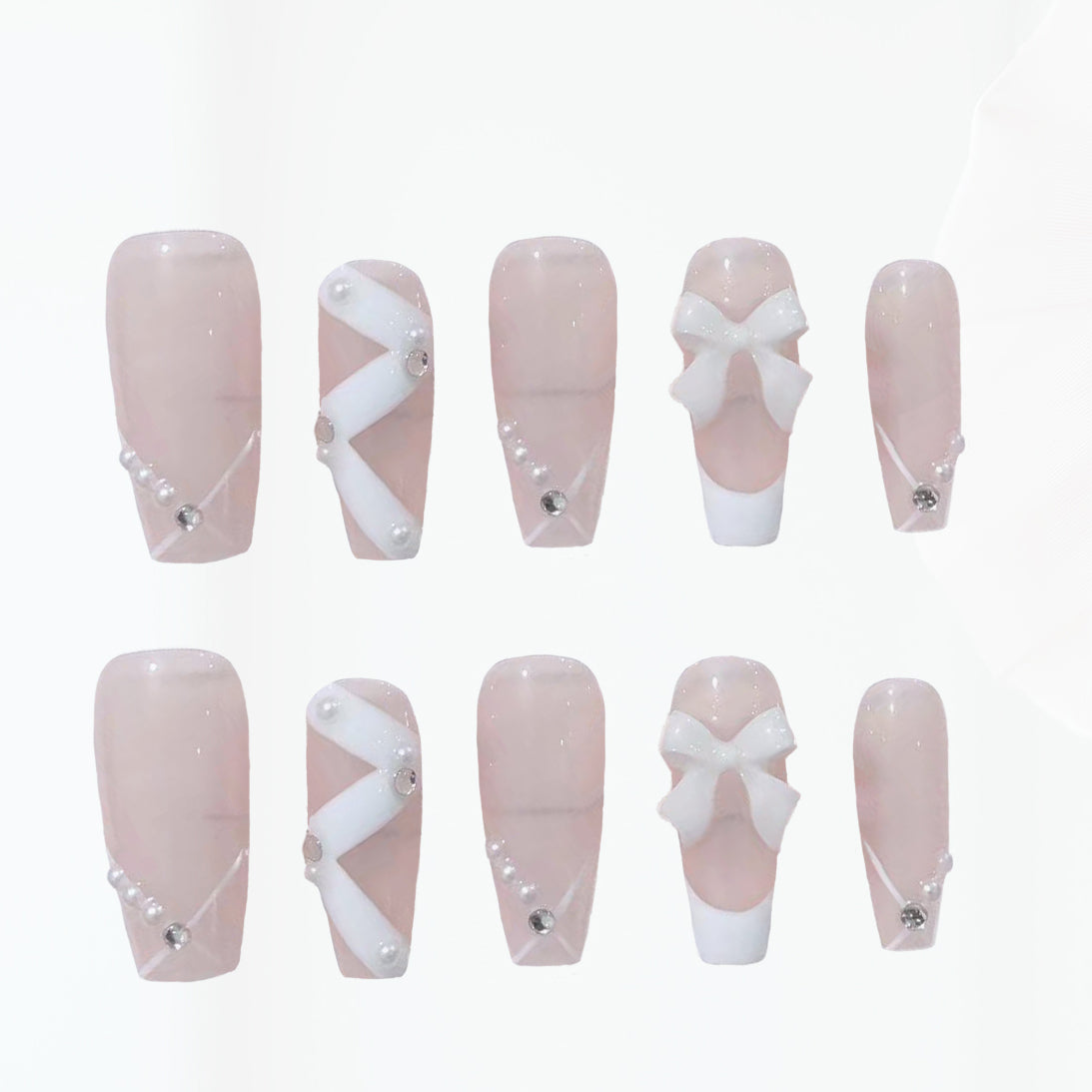 Ballet Charm Handmade Press On Nails - Arcanus Nails