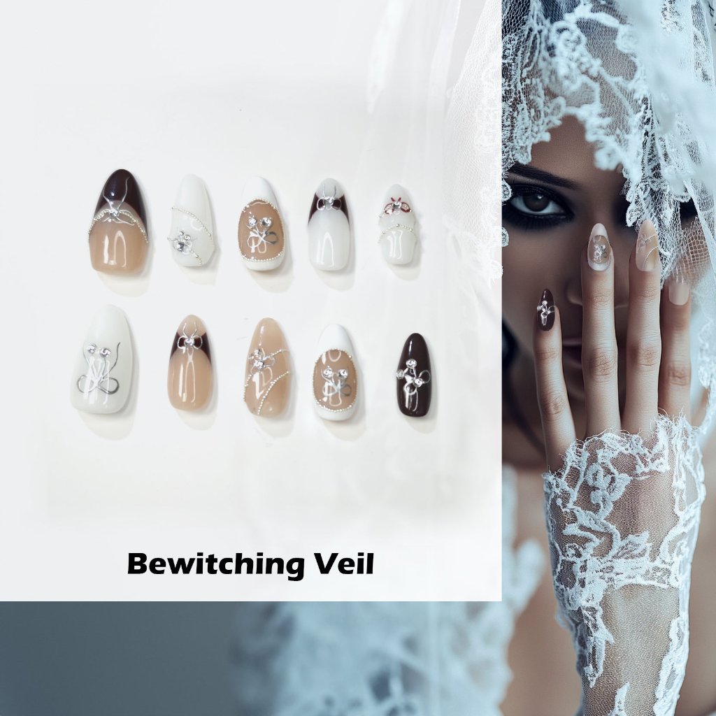 Bewitching Veil Handmade Press On Nails - Arcanus Nails