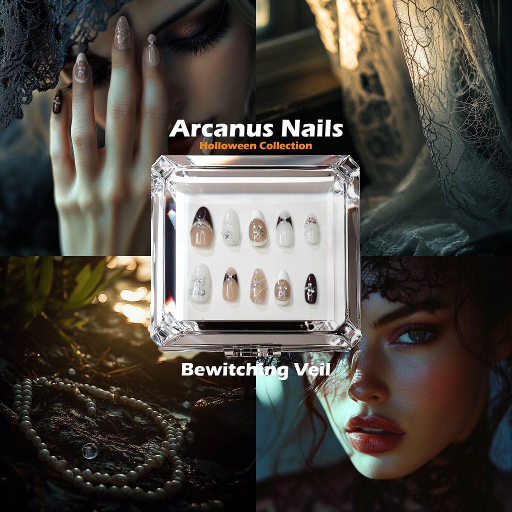 Bewitching Veil Handmade Press On Nails - Arcanus Nails