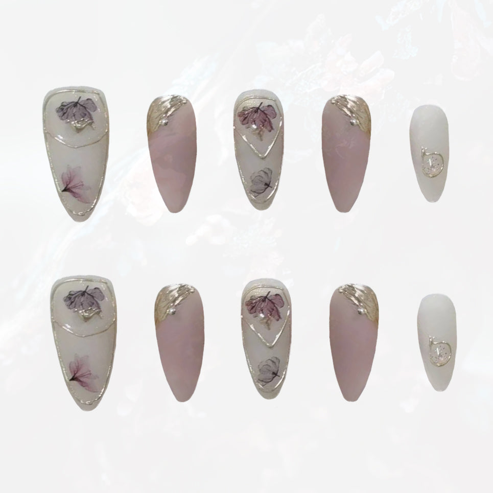 Blooming Aura Handmade Press On Nails - Arcanus Nails
