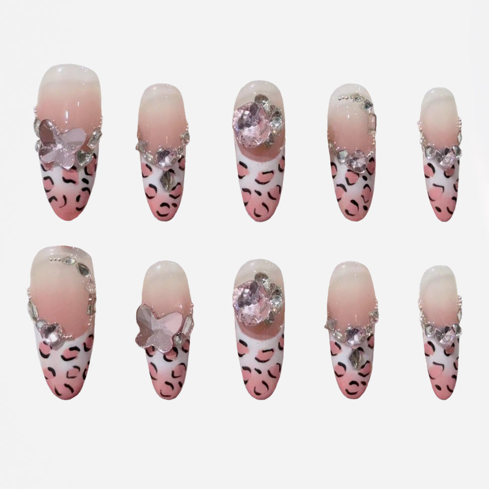 Blush Panther Handmade Press On Nails - Arcanus Nails