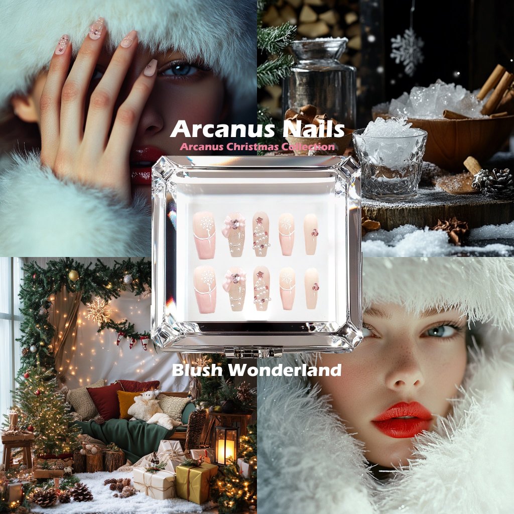 Blush Wonderland Handmade Press On Nails - Arcanus Nails