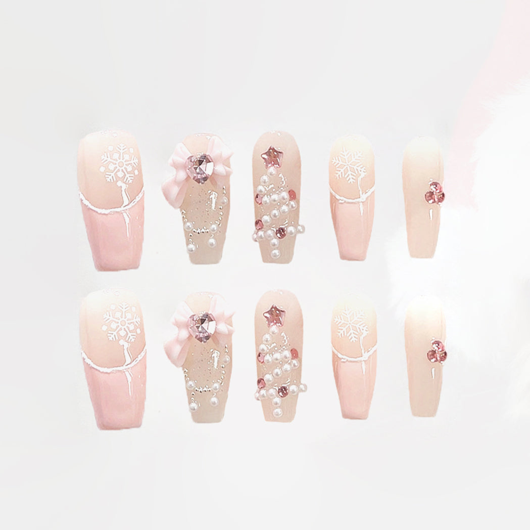 Blush Wonderland Handmade Press On Nails - Arcanus Nails
