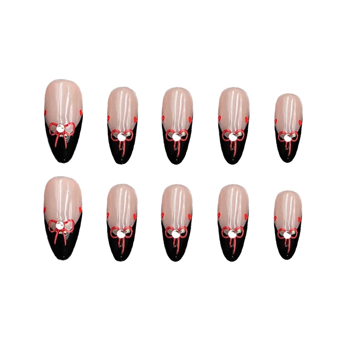 Crimson Allure Handmade Press On Nails - Arcanus Nails