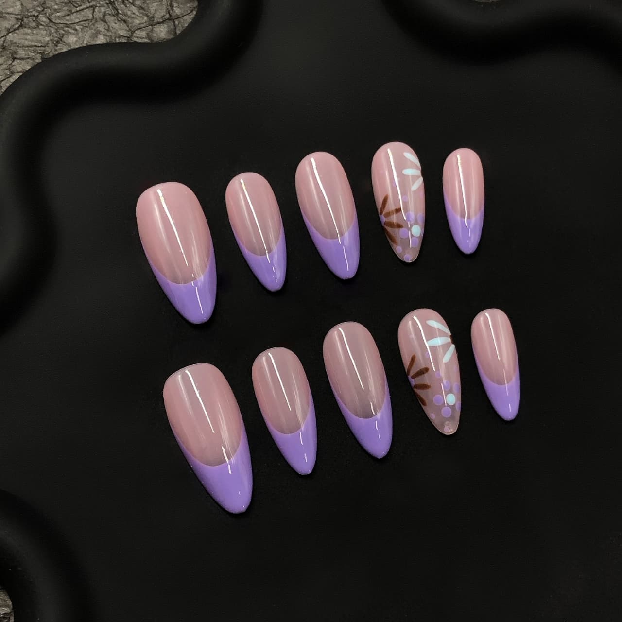 Lavender Bloom Bliss Handmade Press On Nails - Arcanus Nails