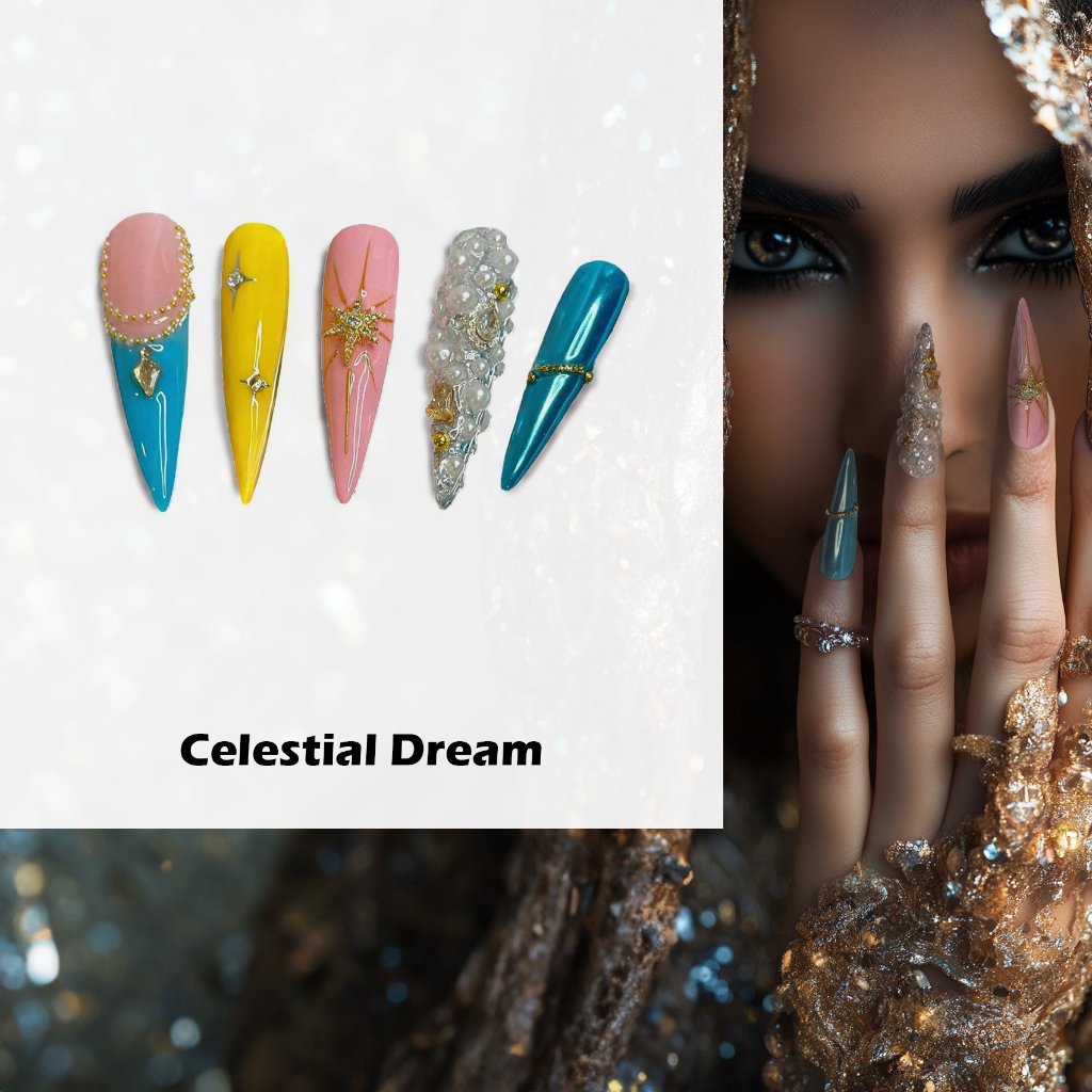 Celestial Dreams Handmade Press On Nails - Arcanus Nails