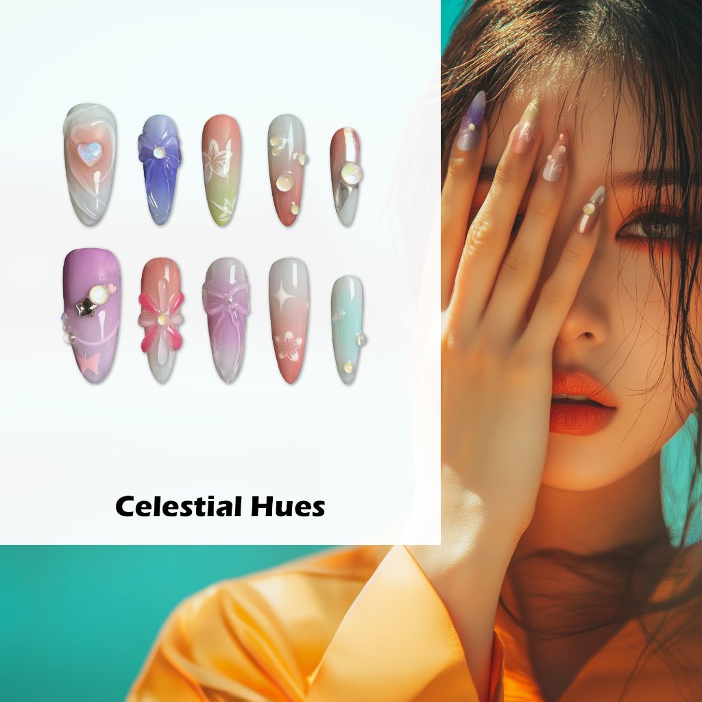 Celestial Hues Handmade Press On Nails - Arcanus Nails