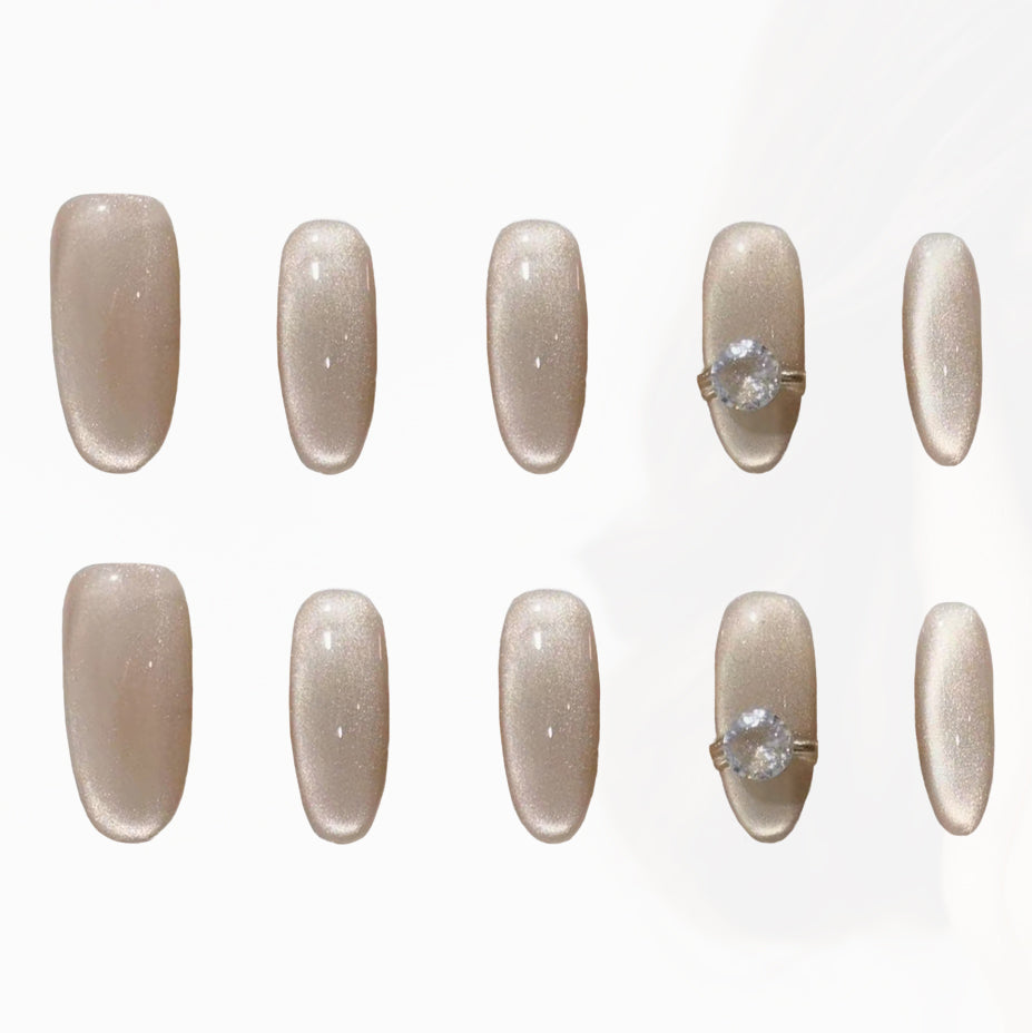 Champagne Elegance Handmade Press On Nails - Arcanus Nails