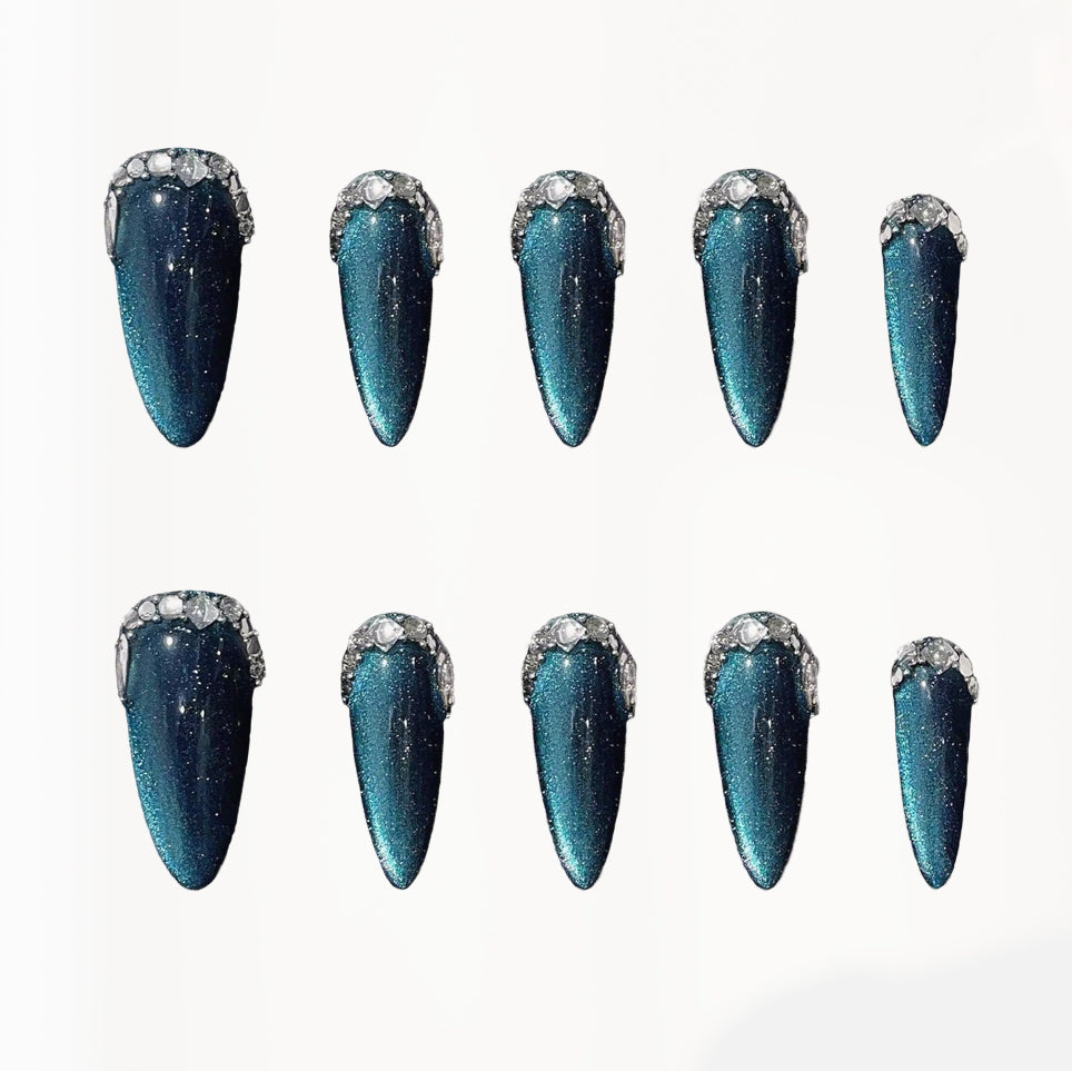 Cosmic Nightfall Handmade Press On Nails - Arcanus Nails