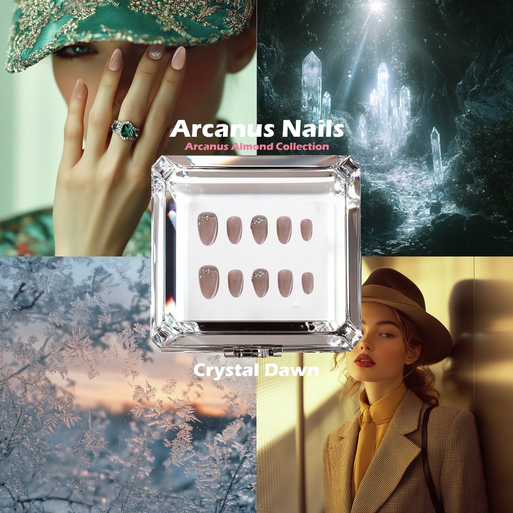 Crystal Dawn Handmade Press On Nails - Arcanus Nails