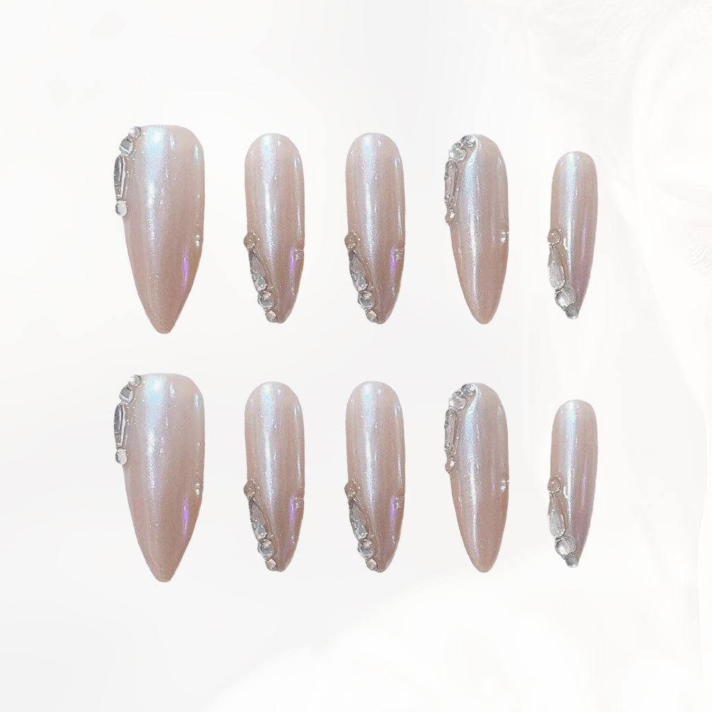Diamond Veil Handmade Press On Nails - Arcanus Nails