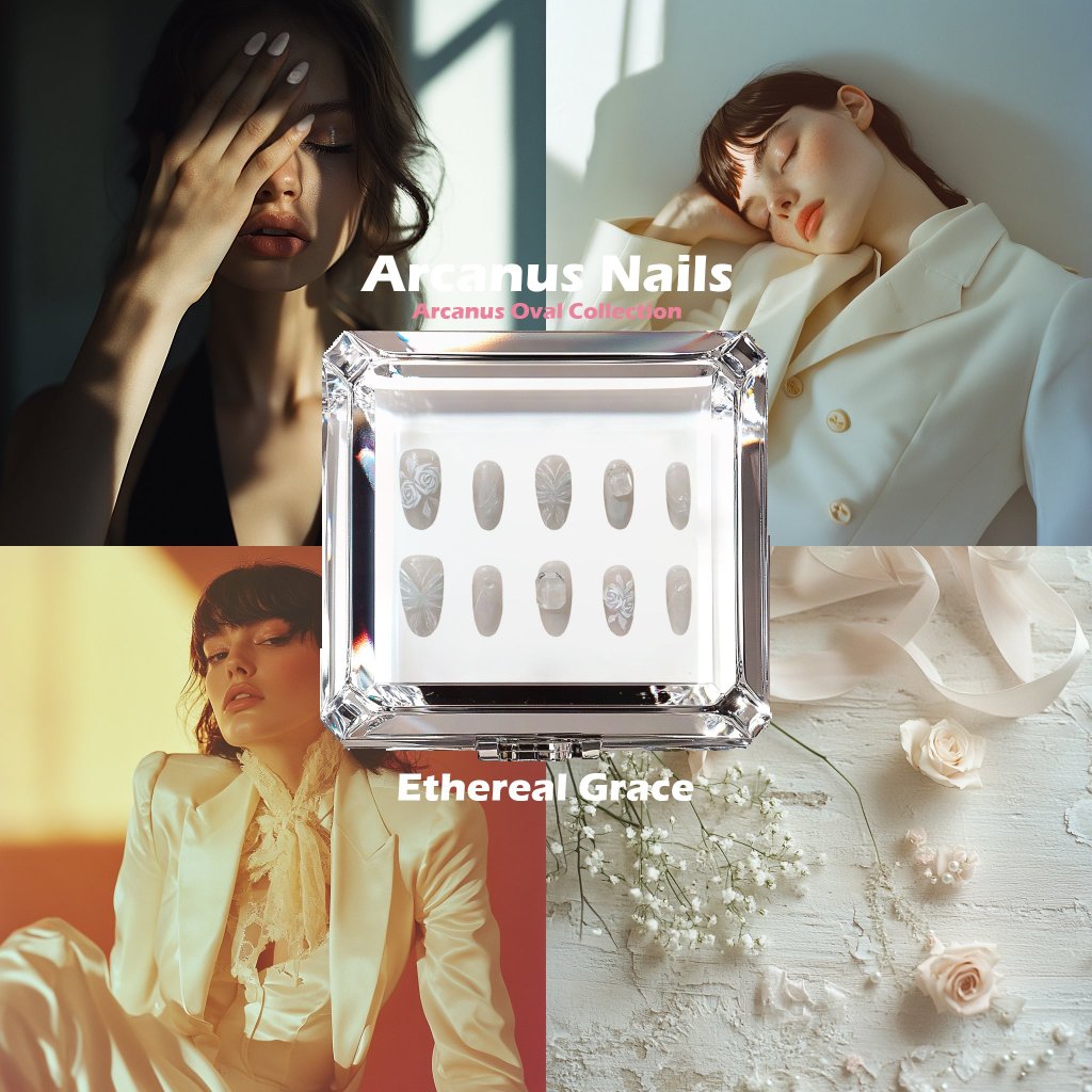 Ethereal Grace Handmade Press On Nails - Arcanus Nails