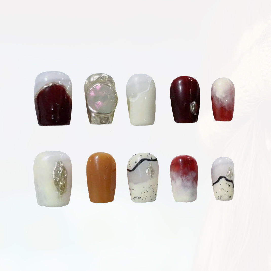 Festive Crumble Handmade Press On Nails - Arcanus Nails