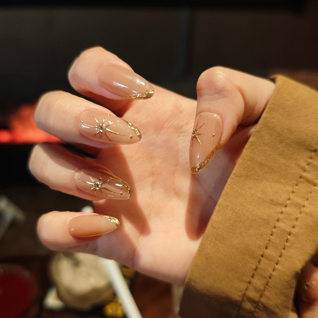 Golden Radiance Allure Handmade Press On Nails - Arcanus Nails