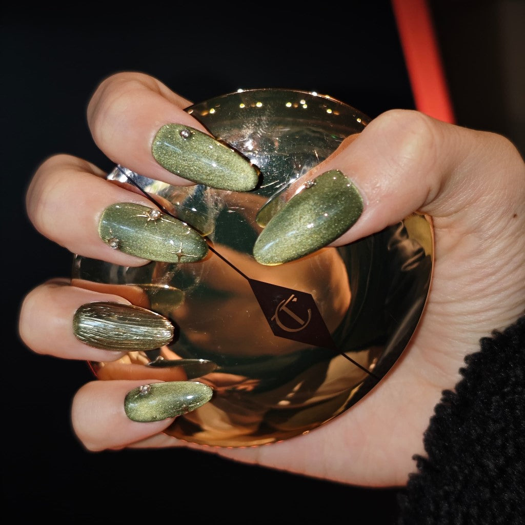 Celestial Forest Glow Handmade Press On Nails - Arcanus Nails