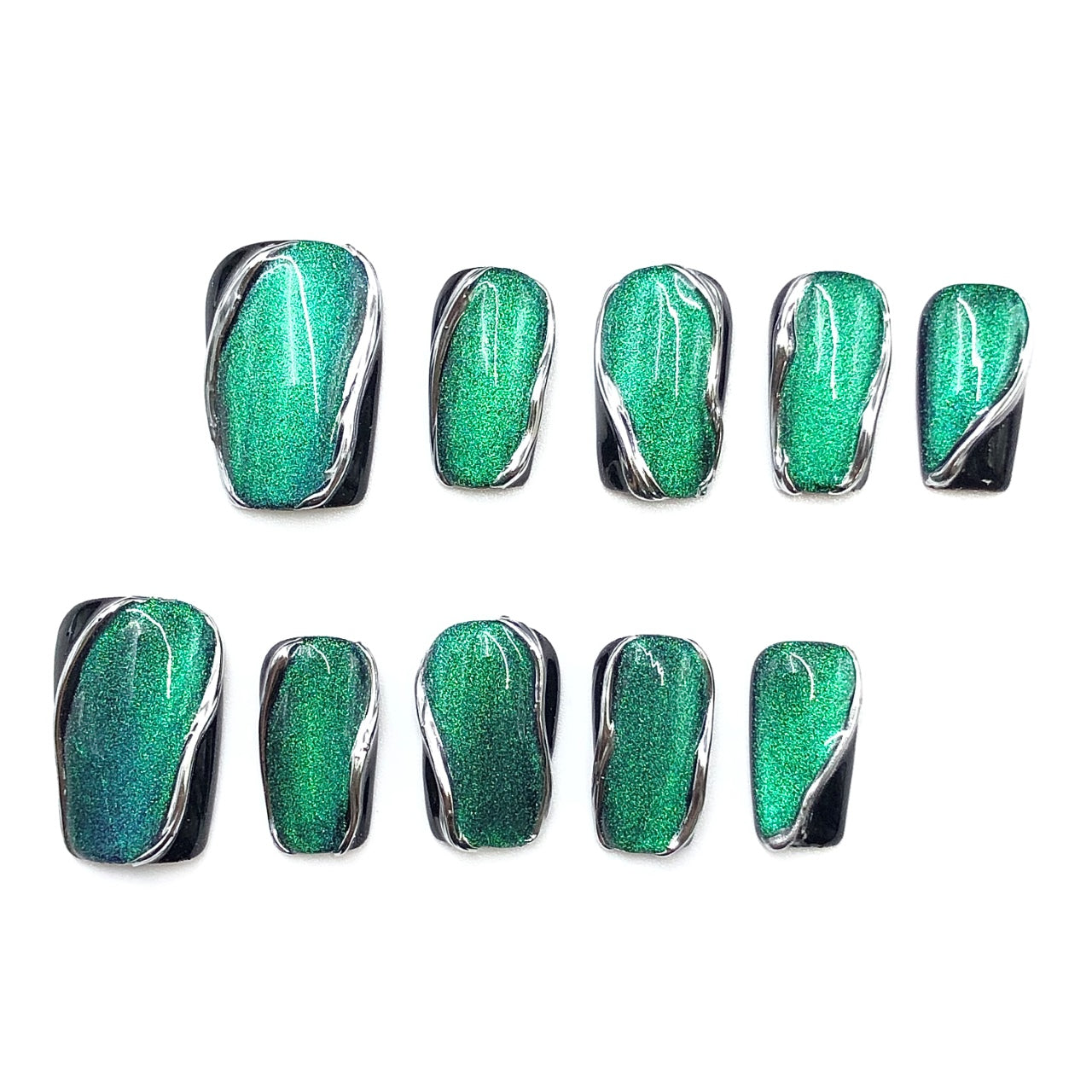 Celestial Ripple Handmade Press On Nails - Arcanus Nails