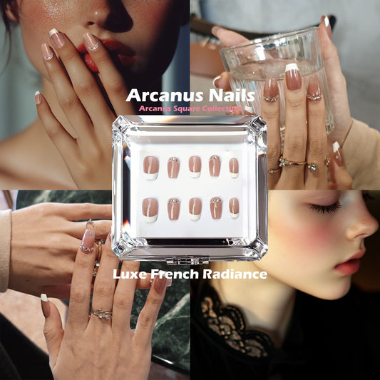 Luxe French Radiance Handmade Press On Nails - Arcanus Nails