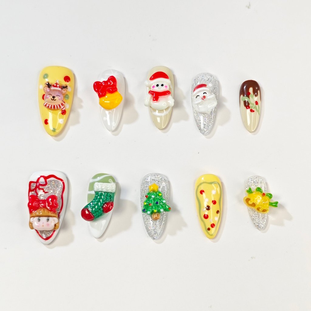 Merry Charm Wonderland Handmade Press On Nails - Arcanus Nails