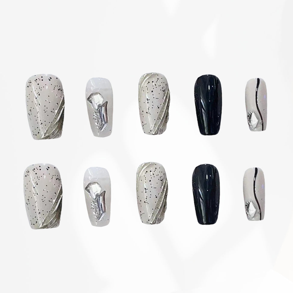 Obsidian Sands Handmade Press On Nails - Arcanus Nails