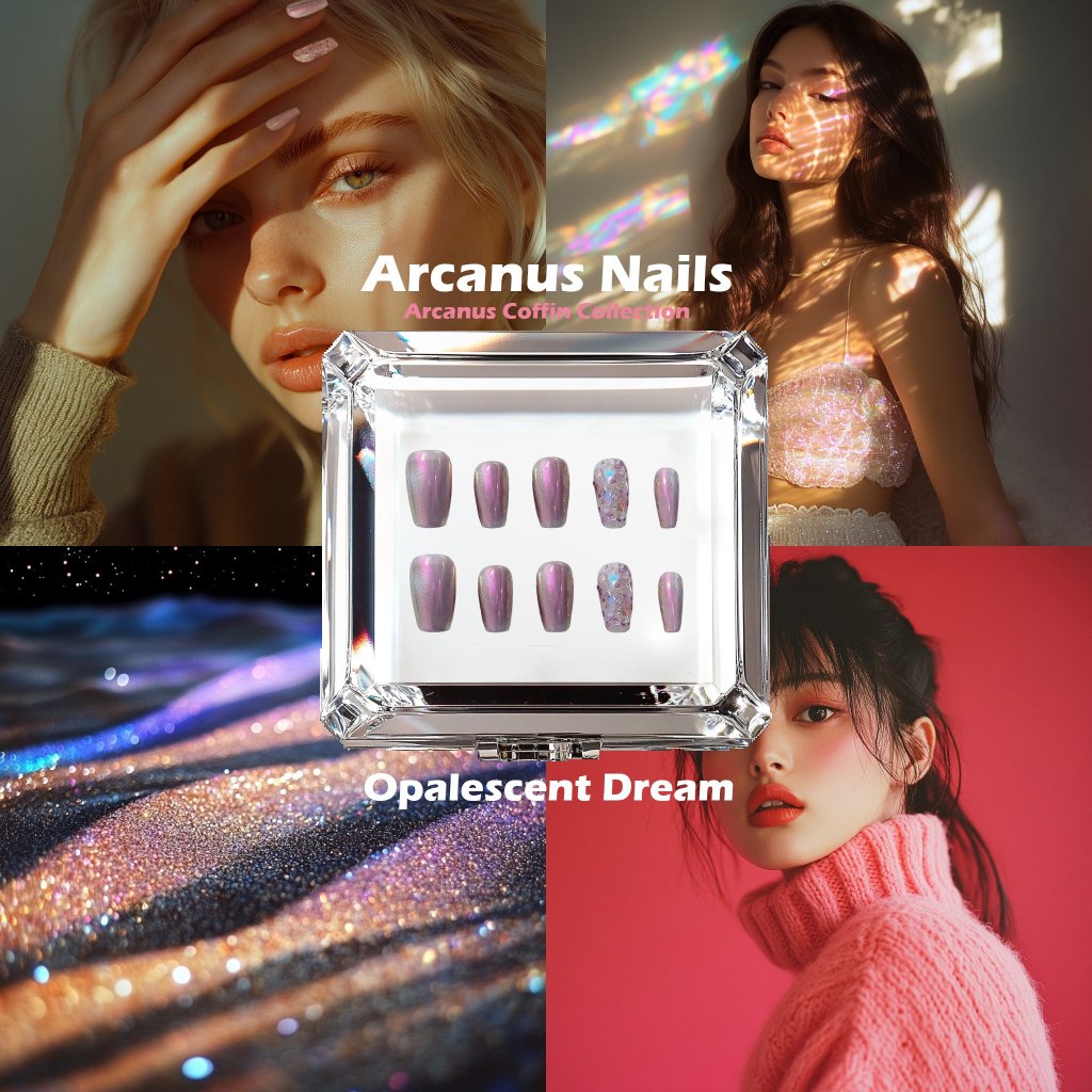 Opalescent Dream Handmade Press On Nails - Arcanus Nails