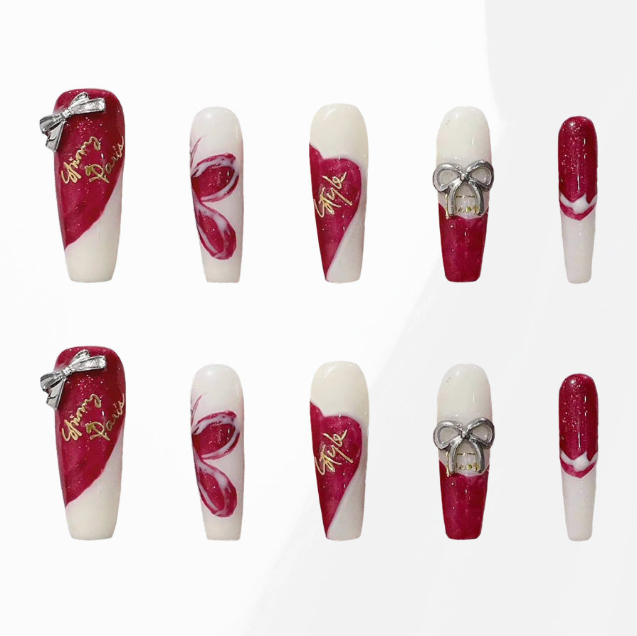 Parisian Romance Handmade Press On Nails - Arcanus Nails