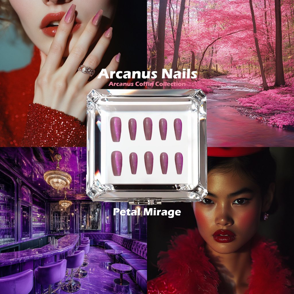 Petal Mirage Handmade Press On Nails - Arcanus Nails