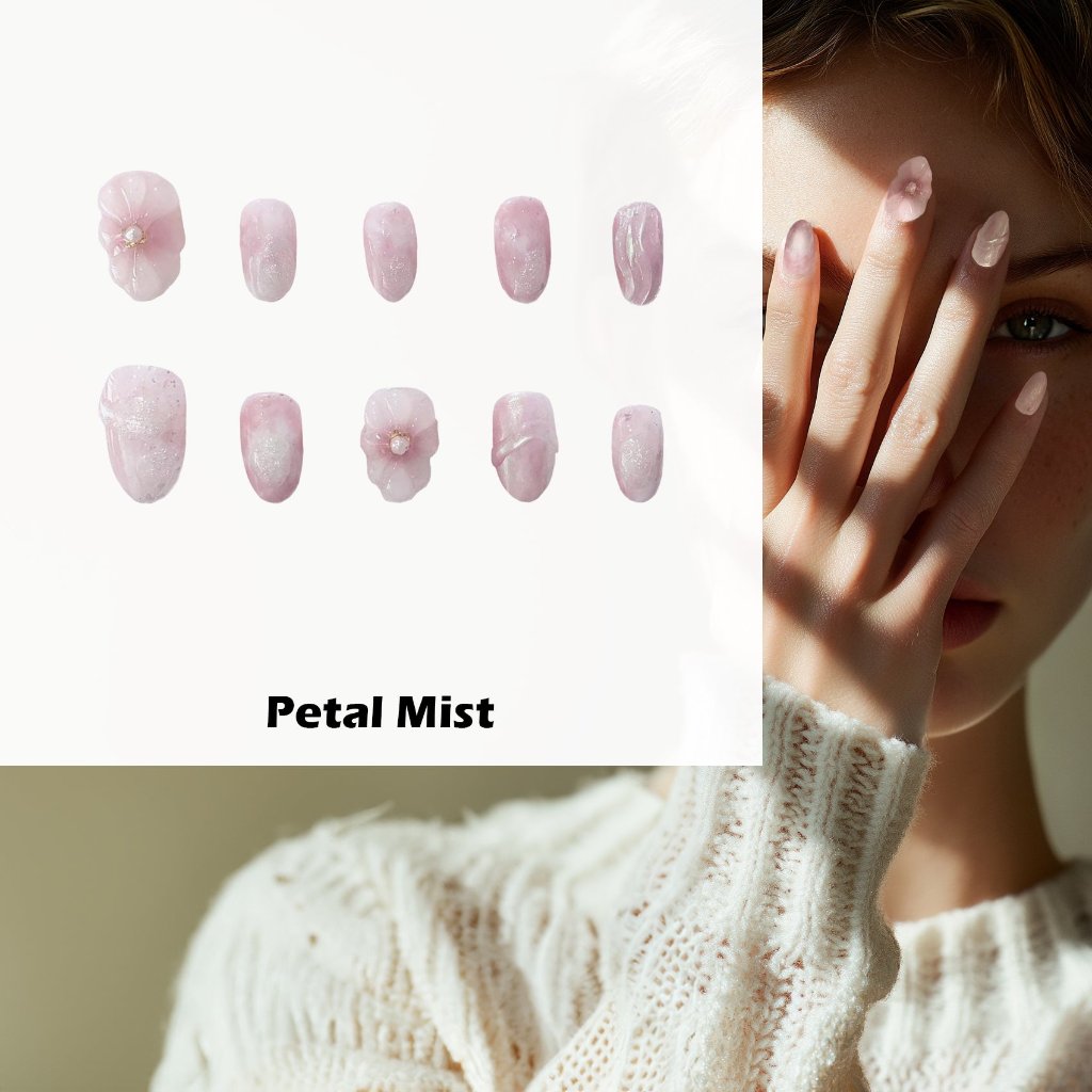 Petal Mist Handmade Press On Nails - Arcanus Nails