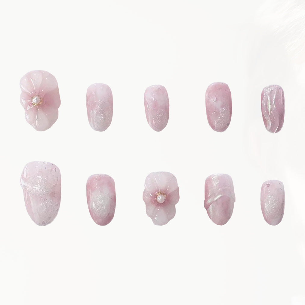 Petal Mist Handmade Press On Nails - Arcanus Nails