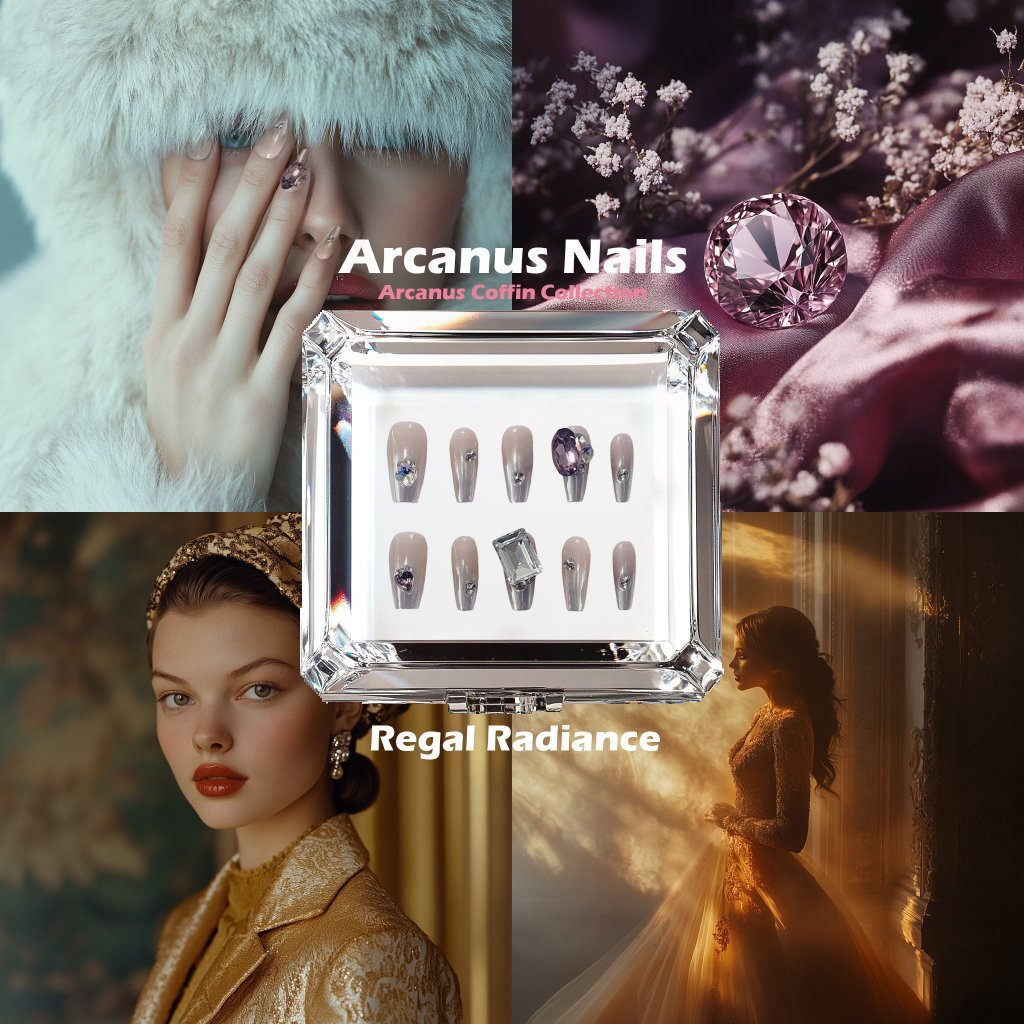 Regal Radiance Handmade Press On Nails - Arcanus Nails