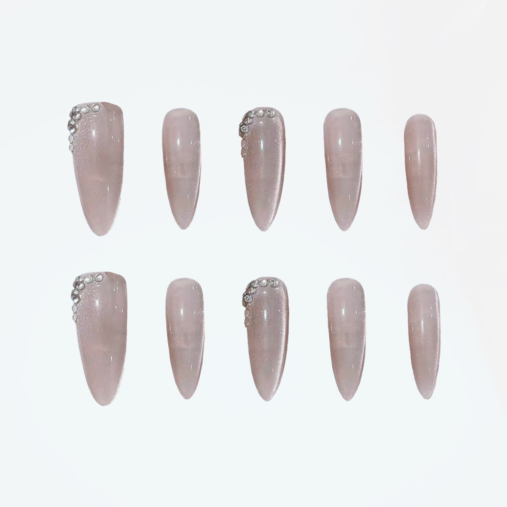 Rosé Glimmer Handmade Press On Nails - Arcanus Nails