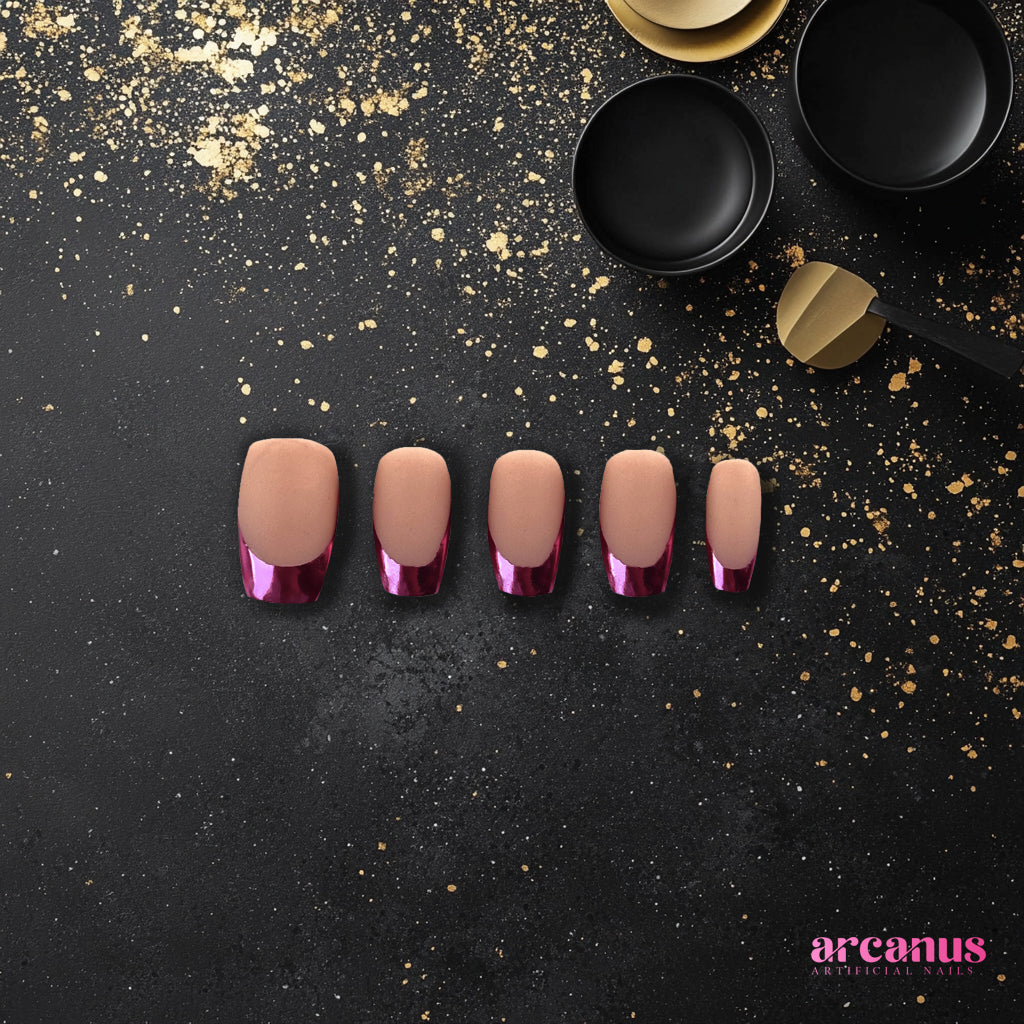 Nude Gloss French Handmade Press On Nails - Arcanus Nails