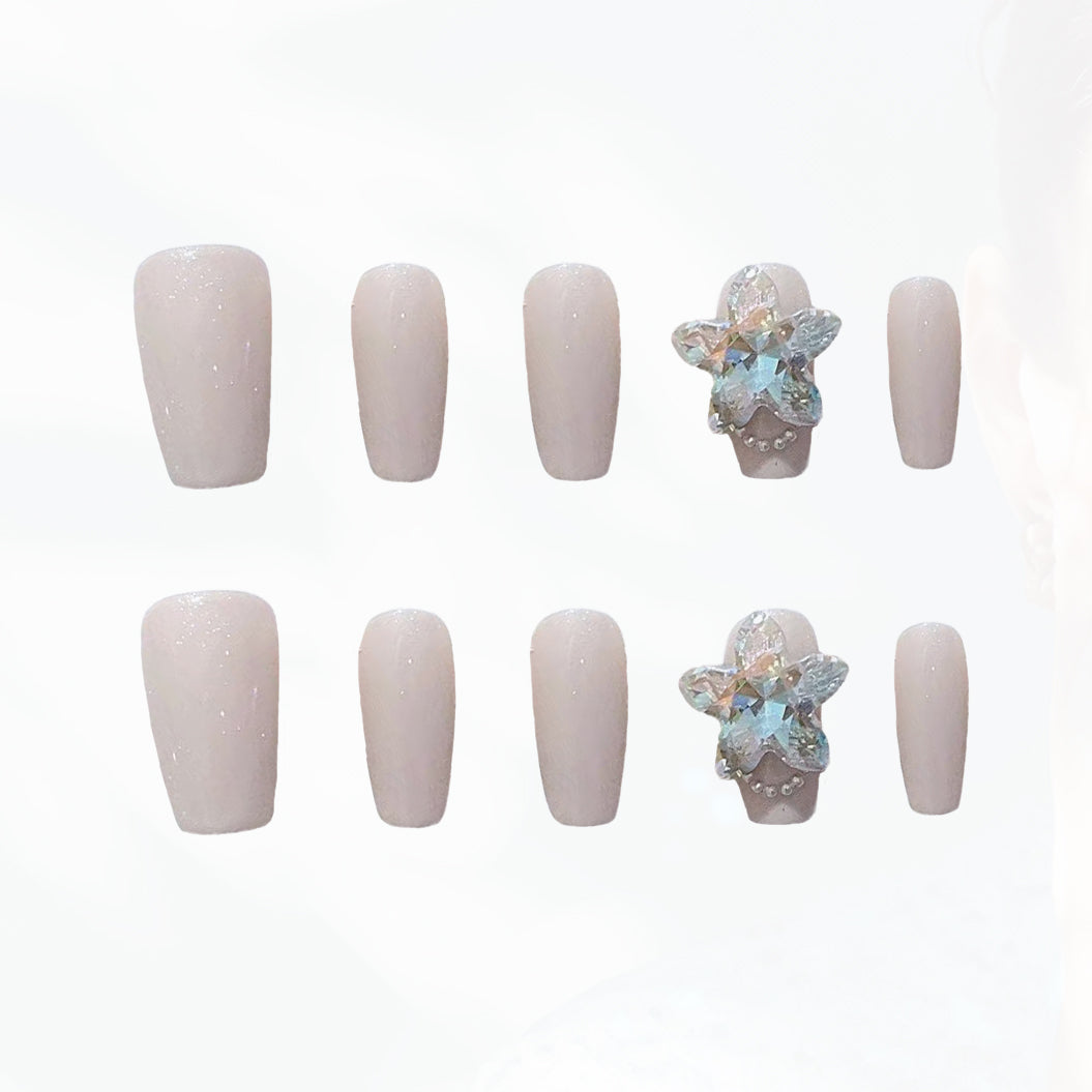 Starlit Bloom Handmade Press On Nails - Arcanus Nails