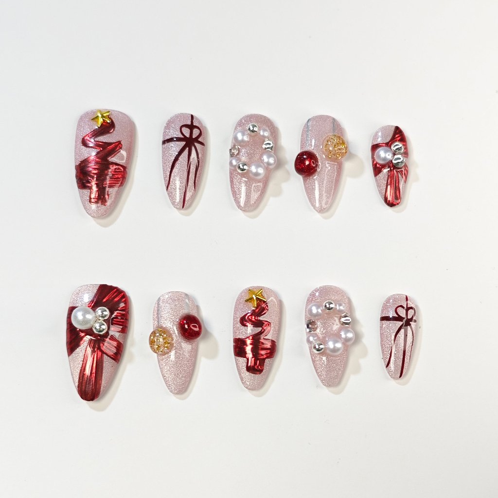 Velvet Noel Spark Handmade Press On Nails - Arcanus Nails