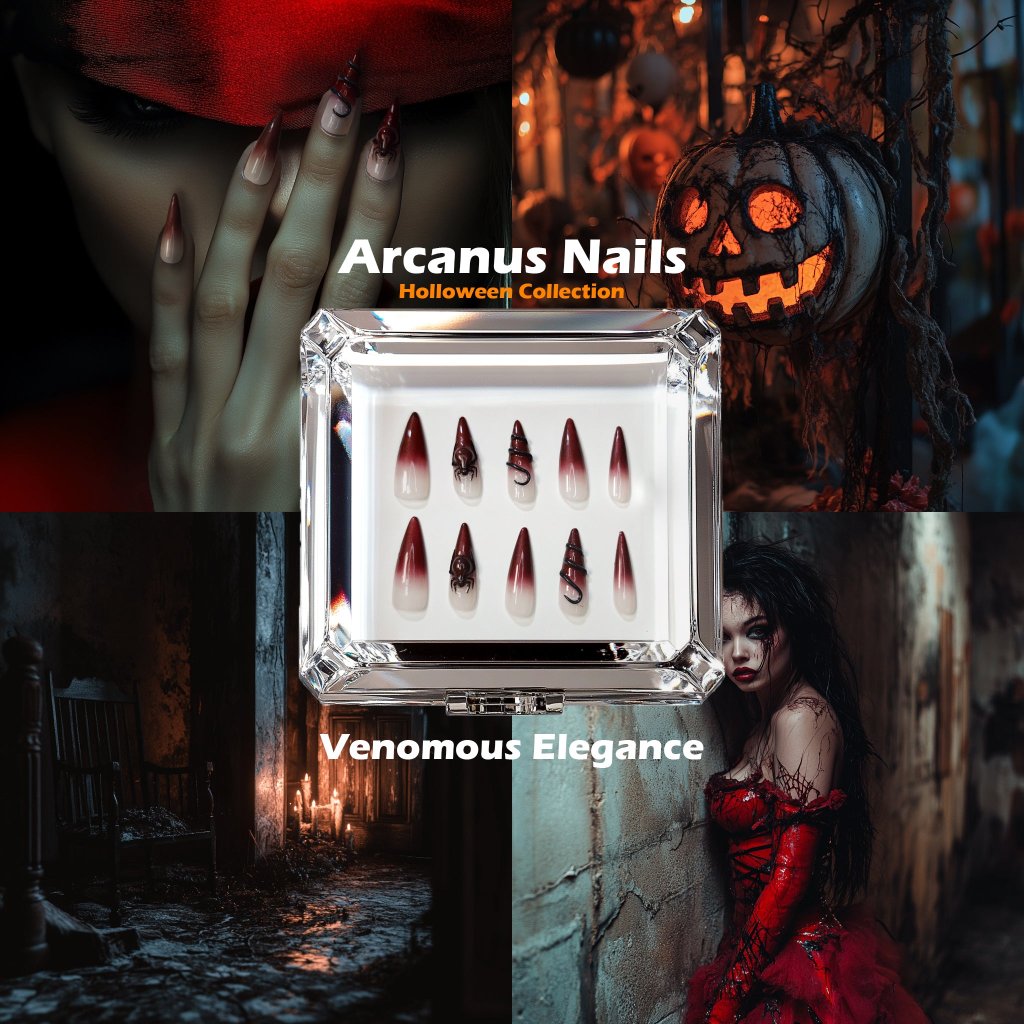 Venomous Elegance Handmade Press On Nails - Arcanus Nails