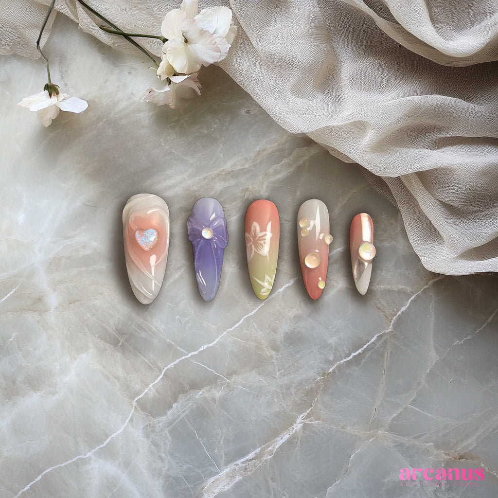 Celestial Hues Handmade Press On Nails - Arcanus Nails
